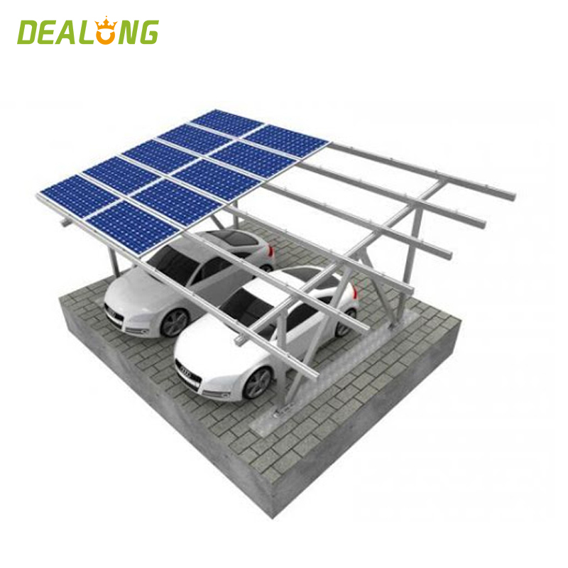 Estrutura de garagem para montagem em painel solar único
