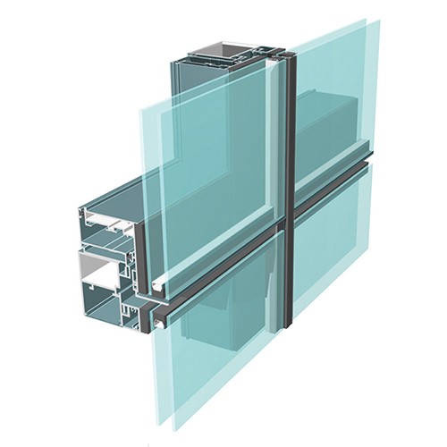 Sistemas de fachada de parede cortina de alumínio para sistemas exteriores de edifícios
