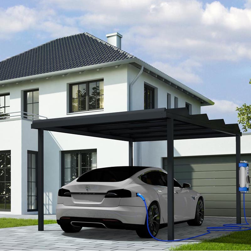 Sistema de montagem fotovoltaica para garagem solar residencial
