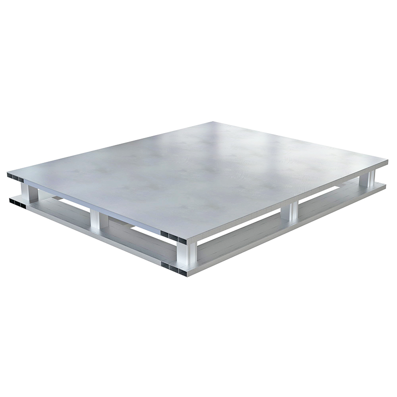 Palete de alumínio resistente de 4 vias com plataforma sólida
