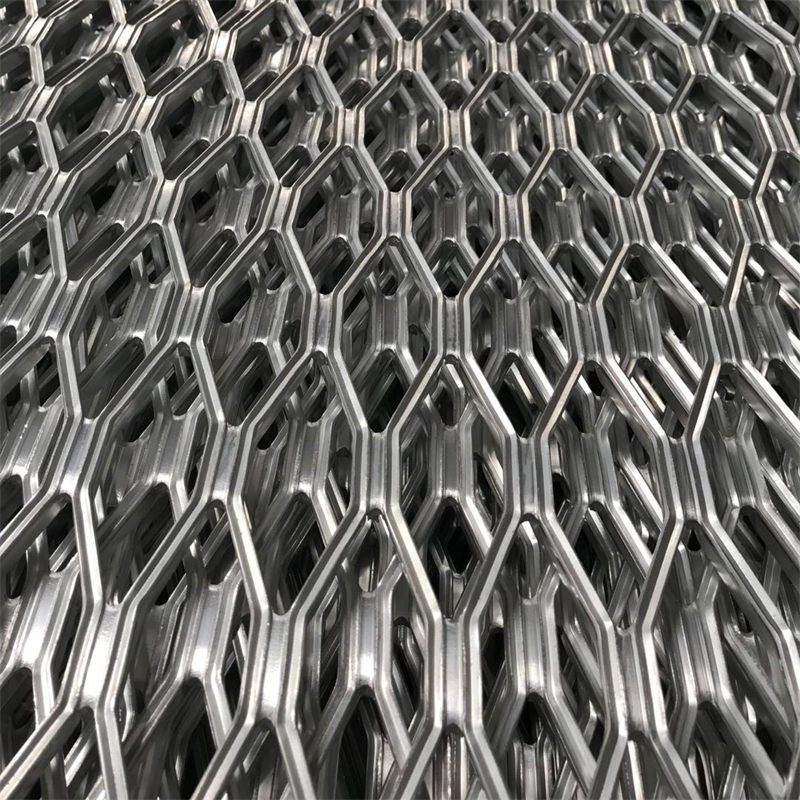 Malha de metal expandida de alumínio com revestimento em pó arquitetônico

