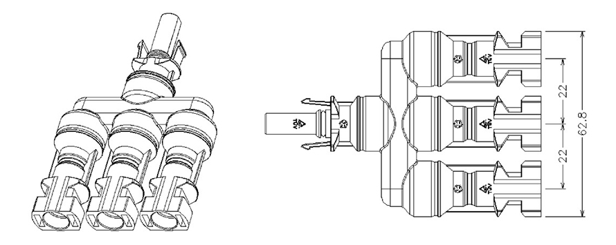 Conector solar fotovoltaico T3