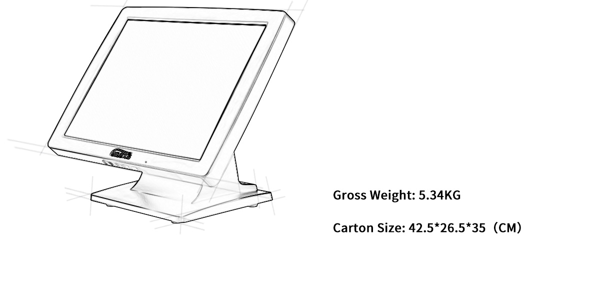 monitor de tela sensível ao toque pos