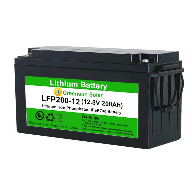 Bateria recarregável de ferro de lítio 12v 200ah LiFePO4 ciclo profundo
