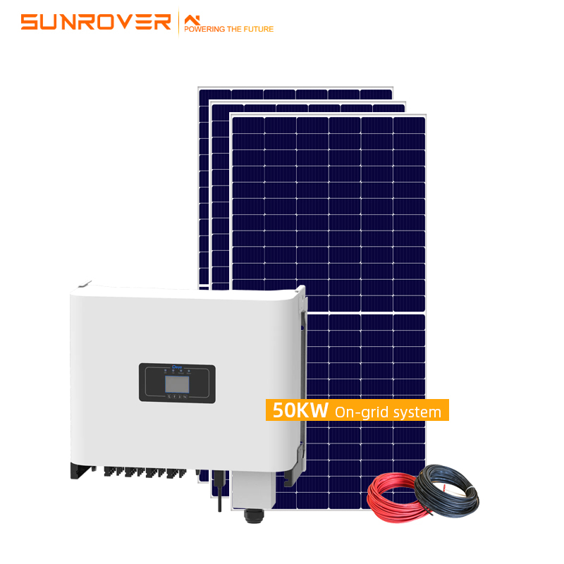 Sistema de energia solar em rede de 50KW de fácil instalação
