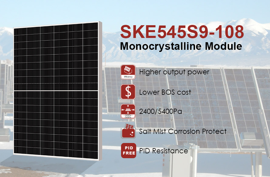 Módulo mono fotovoltaico de 545 W da série 210