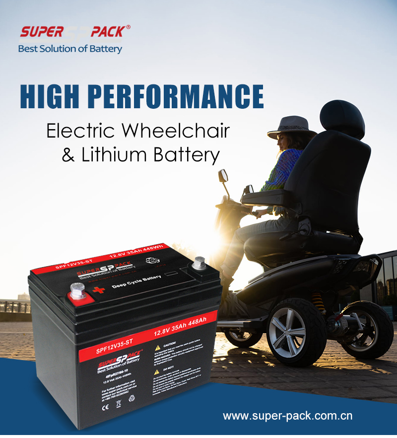 Bateria de scooter de mobilidade superpack de lítio 12V35Ah