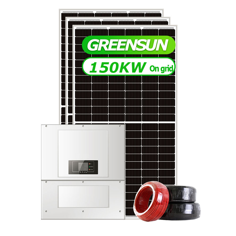 150 KW Solar Kit Usina de Energia Solar 150 KW On-Grid Sistema de Energia Solar para Aplicação Comercial