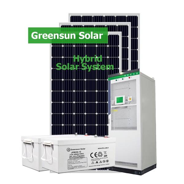 Estação de energia solar híbrida 80KW 90KW 100KW Sistemas de energia solar 100KW para hotel fazenda fábrica
