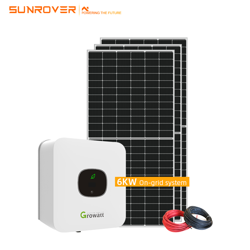 Preço de fábrica 6KW sistema de painel solar na grade para casa
