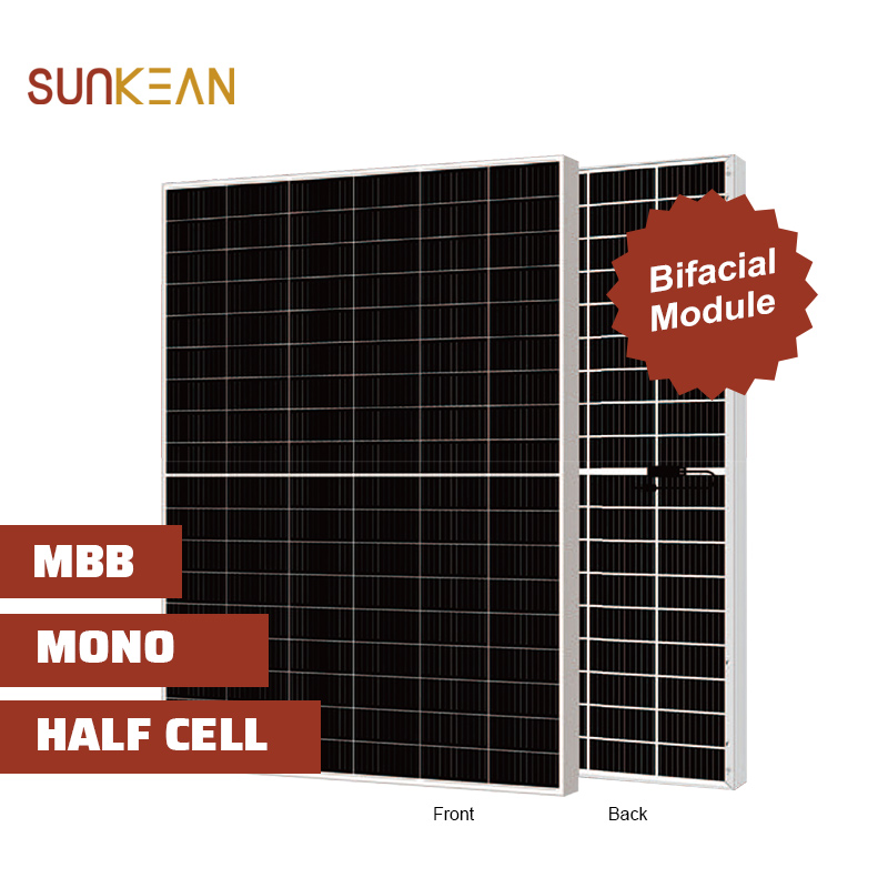 210mm Tamanho da célula 545W Módulo bifacial 108Células Mono painel solar
