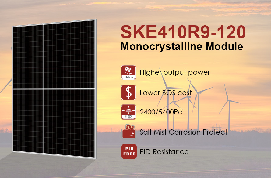 Módulo fotovoltaico de meia célula MBB de 410 W série 210