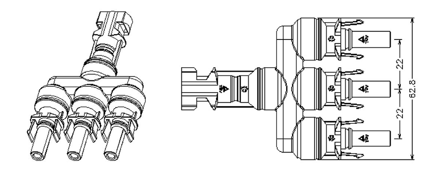 Conector solar fotovoltaico T3