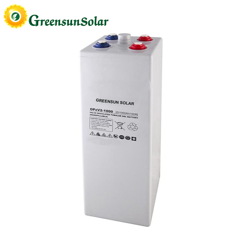 GEL recarregável 2V 200ah 400ah 800ah 1000AH 3000ah bateria opzv para armazenamento de energia solar
