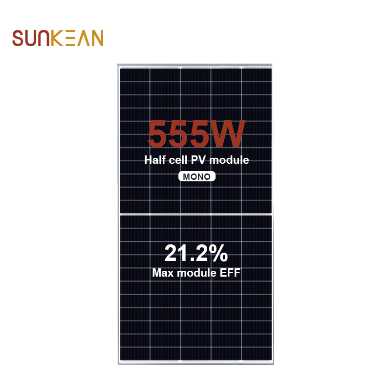 555W Meio corte 110células 210mm tamanho da célula mono painel solar
