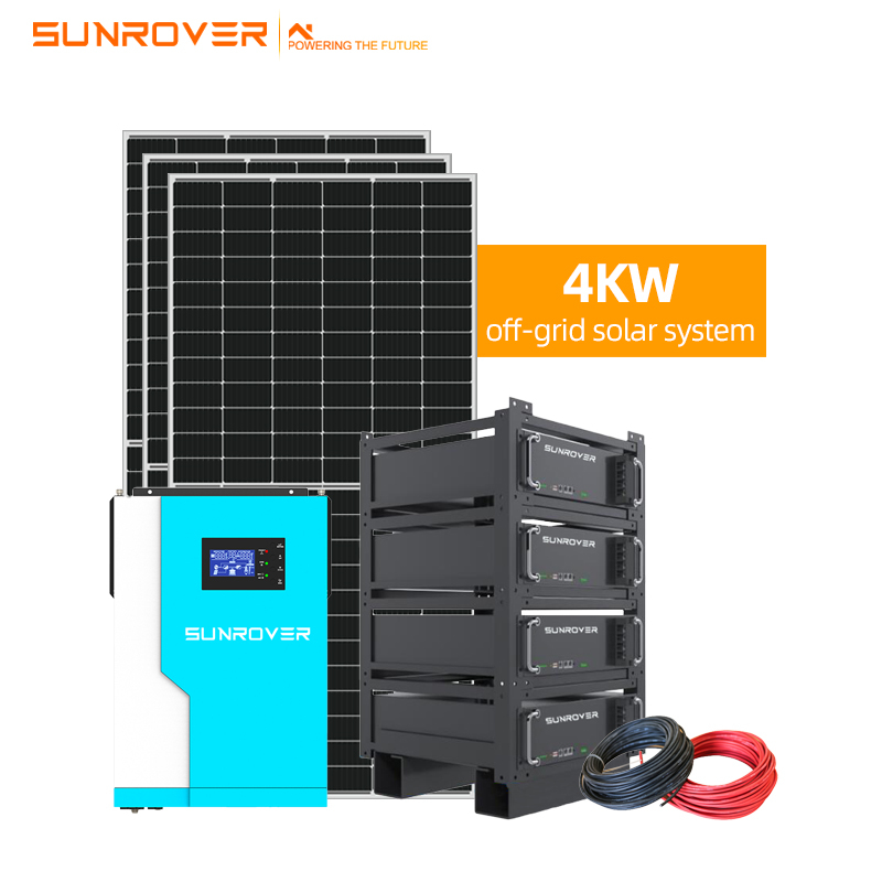 Sistema de energia solar off-grid personalizado tudo em um 4KW
