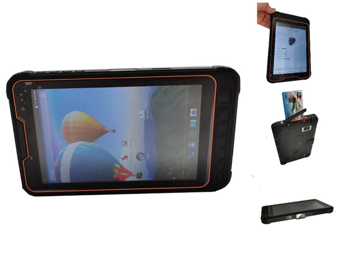Chip de leitura de medidor biométrico Android robusto IP68 Smart card tablet PDA
