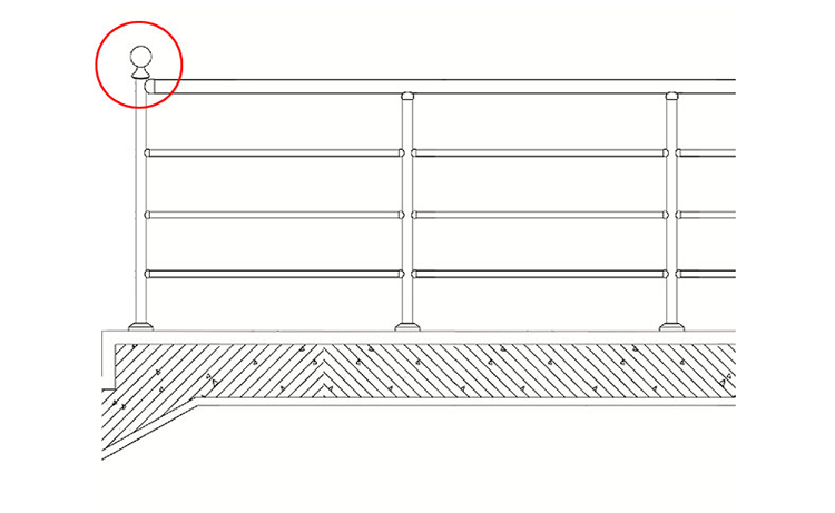 Tampões de decoração de trilhos de aço inoxidável