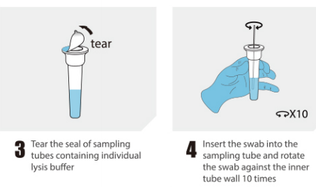 5 testes/teste de antígeno de cotonete nasal (ouro coloidal)