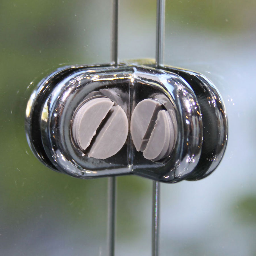 Conectores de vidro de liga de zinco para vidro de 2 vias