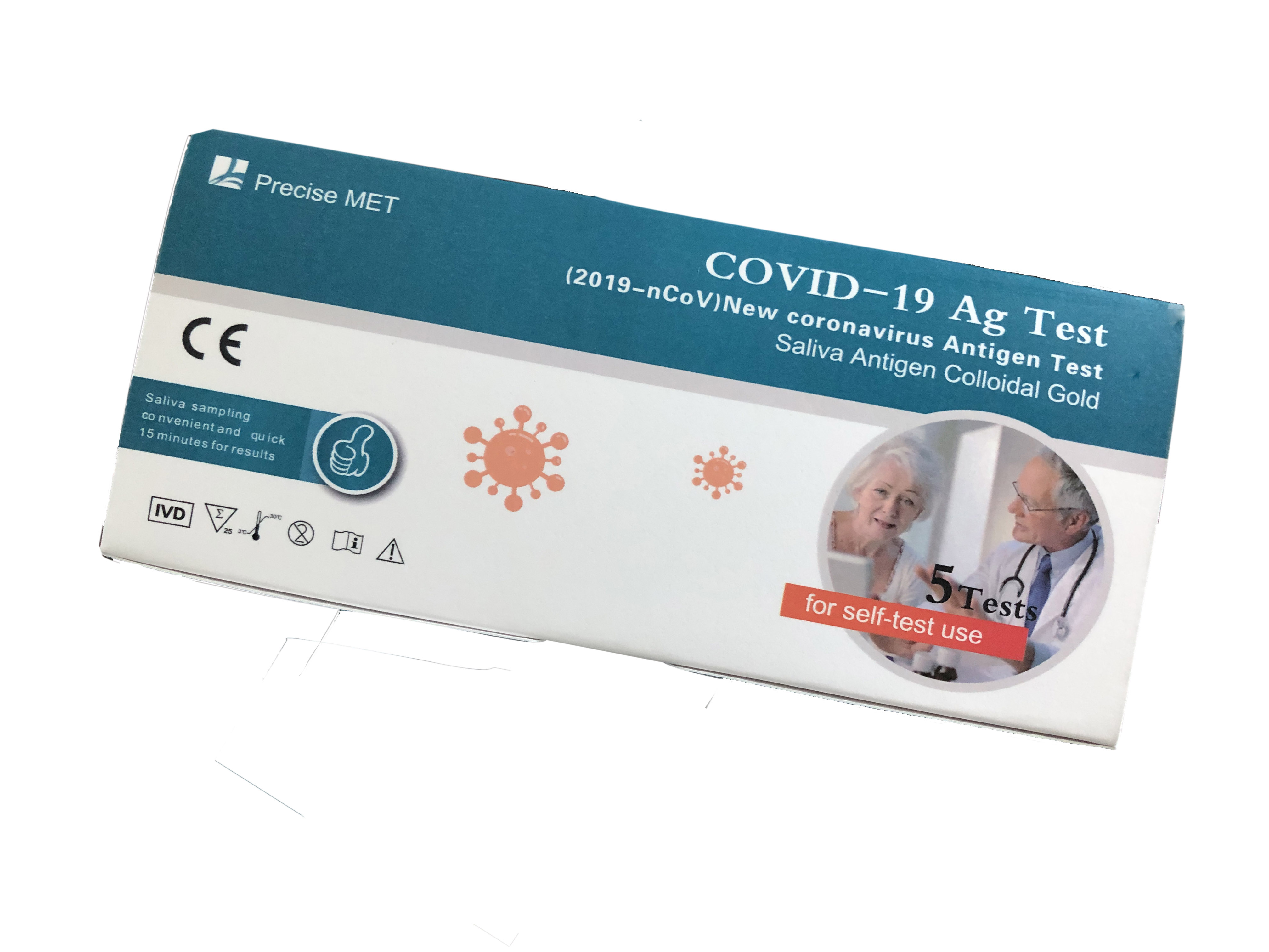 10 teste/teste de antígeno de saliva (ouro coloidal)
