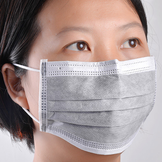 Máscara facial de carbono ativado de 4 camadas não tecido descartável
