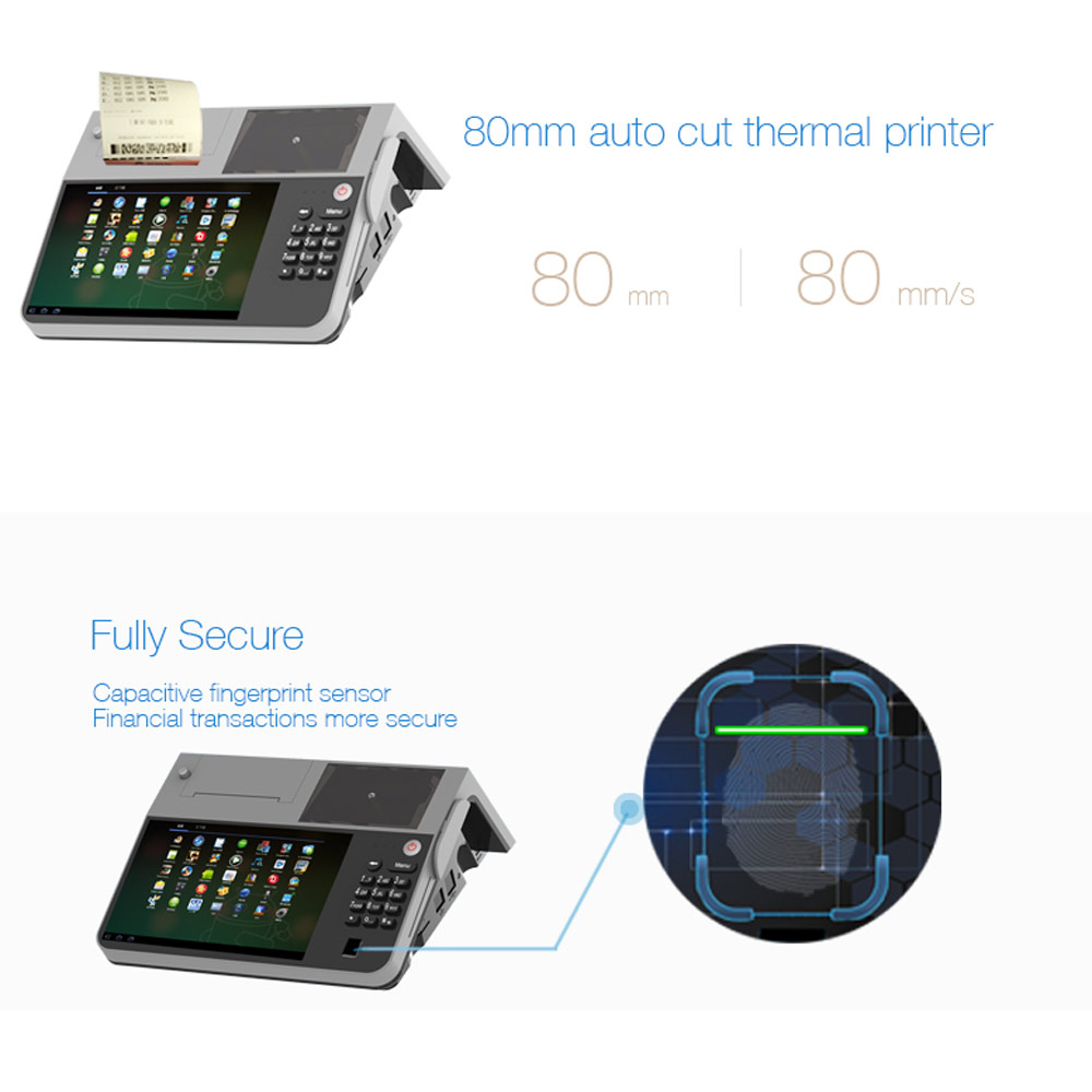 terminal pos android com impressora 80mm