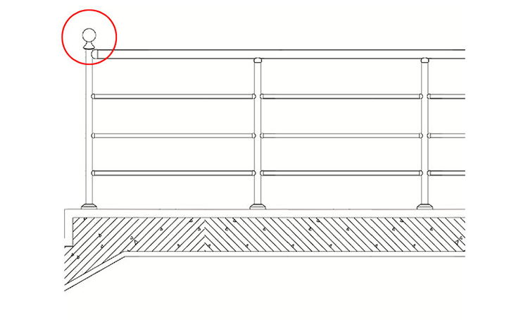 Tampões de decoração de trilhos de aço inoxidável