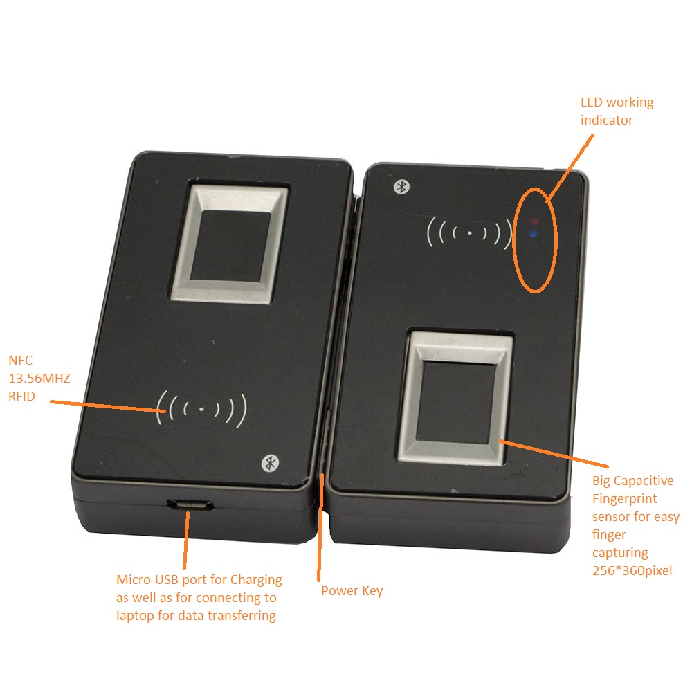 Leitor de impressão digital SFT Bluetooth