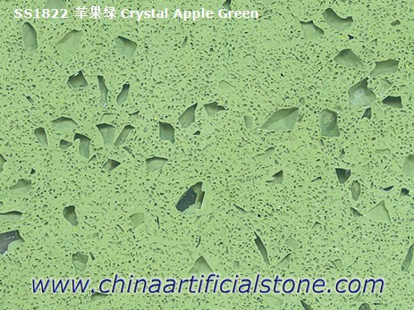 Lajes de quartzo cintilante verde estelar verde cristal
