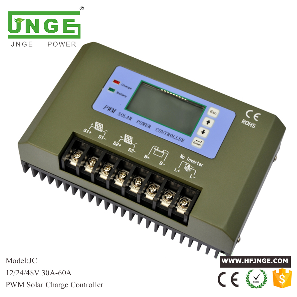 Controlador de carga solar JC-S PWM 30A/40A/50A/60A com display LCD

