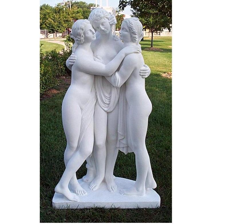 Estátua de mármore as três graças
