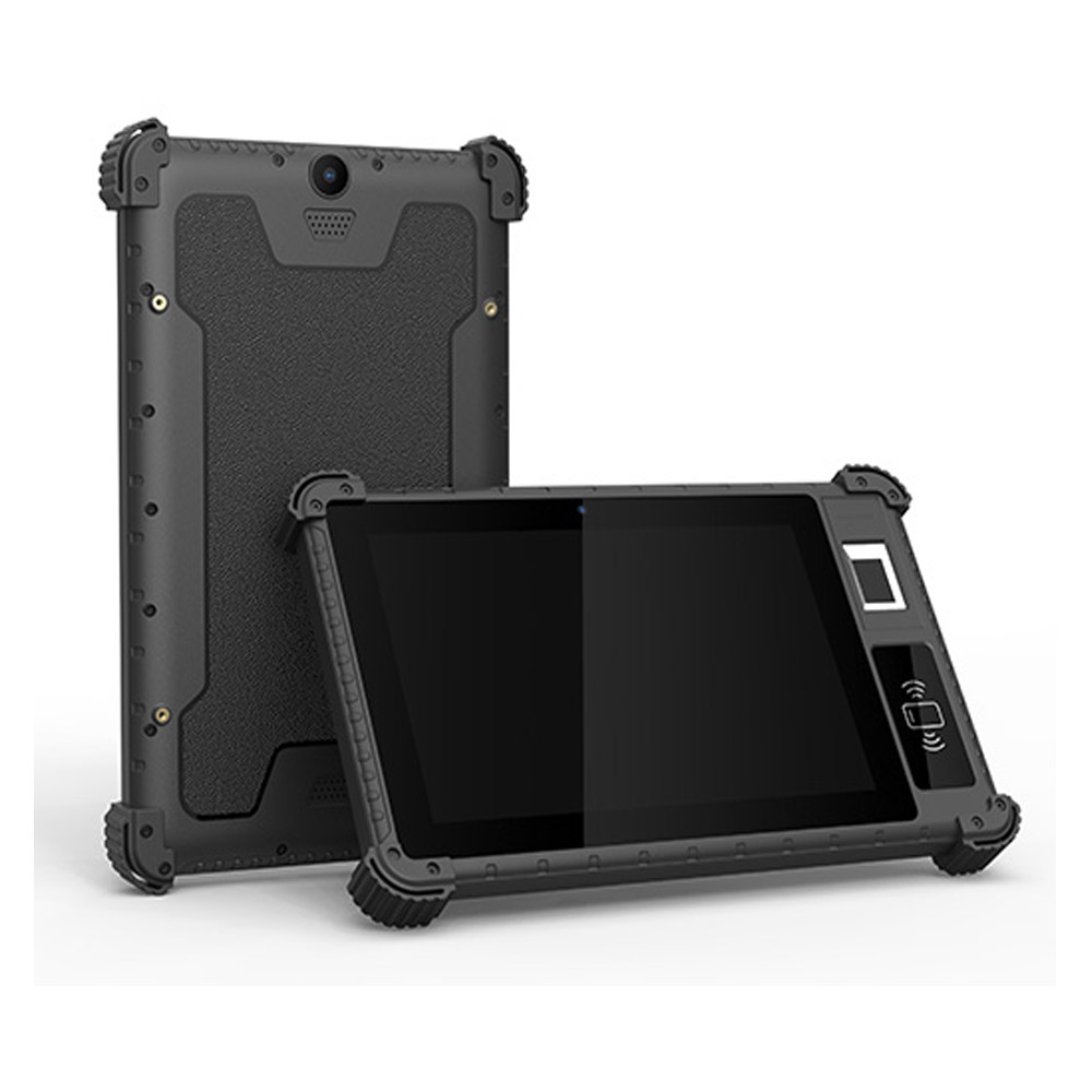 4G IP65 robusto de 8 polegadas Android biométrico sistema de presença de impressão digital tablet com bateria de backup
