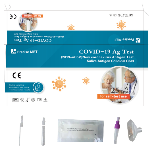 10 teste/teste de antígeno de saliva (ouro coloidal)