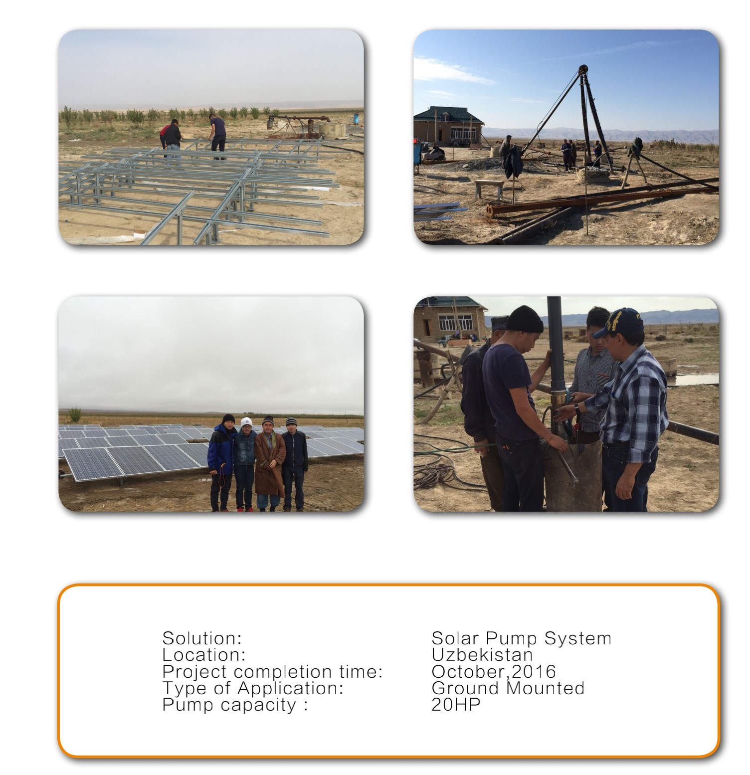 Sistema de bombeamento de energia solar híbrido CA de 22kw