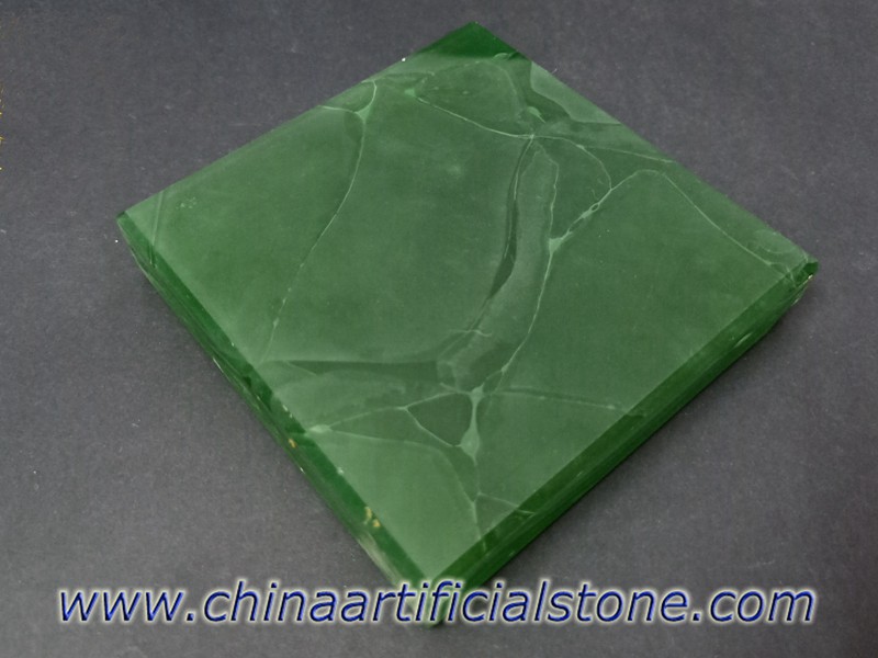 Painéis de vidro reciclado translúcido verde jade JGJ-802