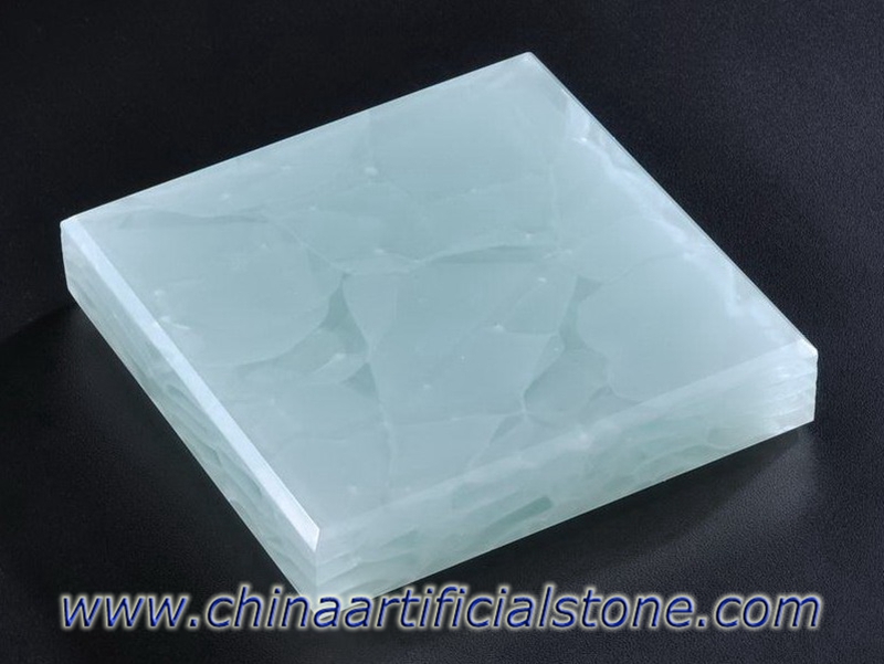Vidro de Jade Azul Coral2 Vidro Reciclado Superfície de Pedra
