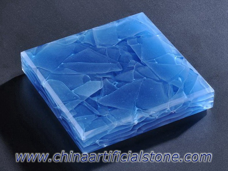 Painéis de vidro jade Ocean Blue Magna Glaskeramik