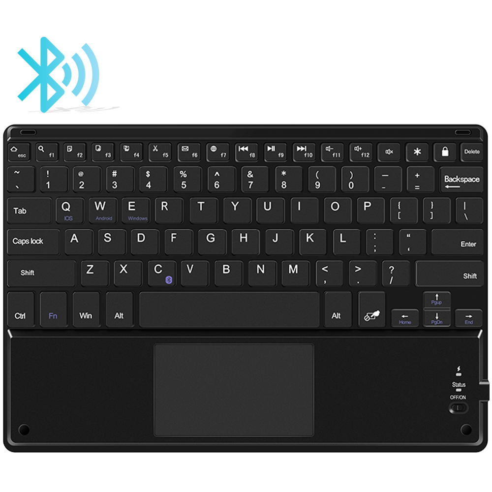 Mini teclado Bluetooth 3.0 flexível sem fio com touchpad
