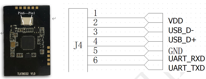 Definição do pino do módulo de impressão digital