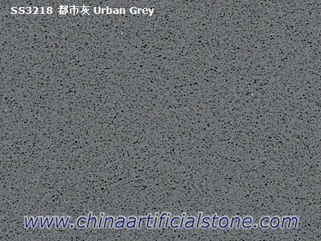 Lajes de pedra de quartzo cinza puro cinza concreto
