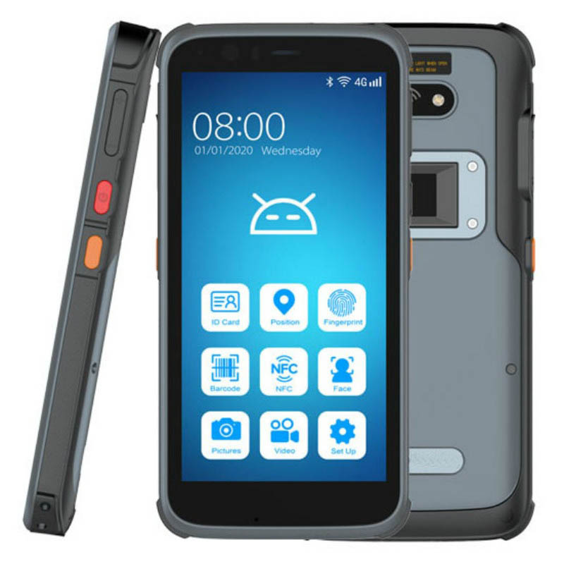 IP68 tamanho de bolso para coleta de dados governamentais 4G Android biométrico RFID PDA terminal
