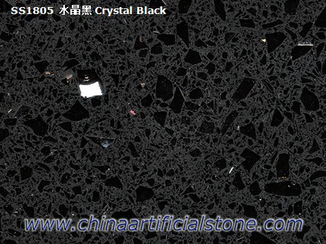 Lajes de quartzo preto cintilante de silestone noturno estelar

