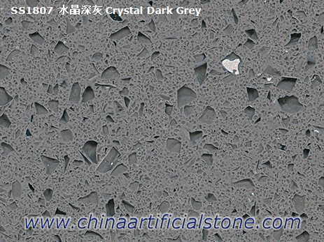 Lajes de pedra de quartzo cinza escuro Starlight para bancadas
