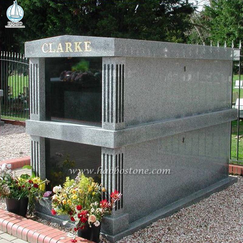 Mausoléu privado funerário de granito de alta qualidade 2 criptas
