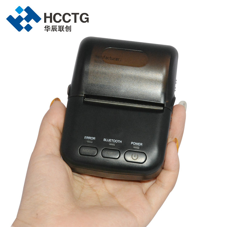 Mini impressora térmica de código de barras 2D móvel Bluetooth 58mm HCC-T12
