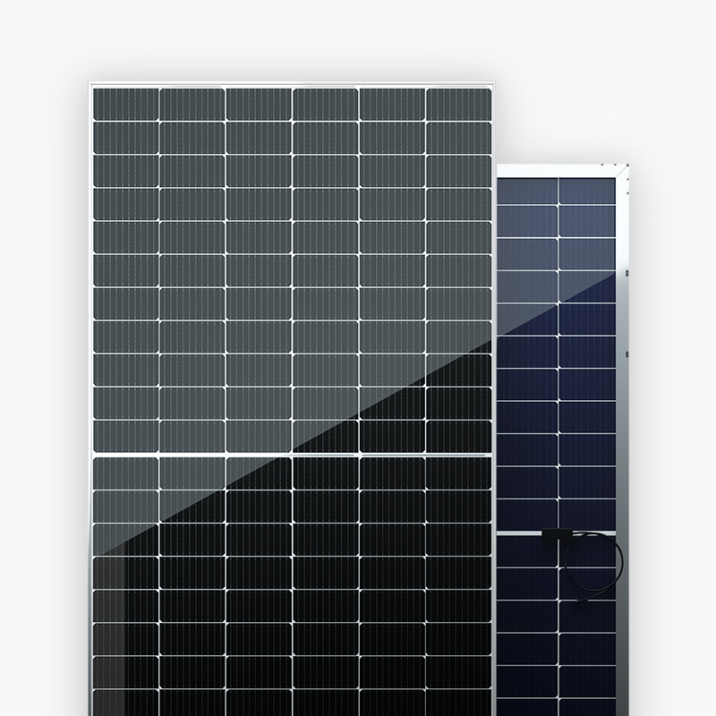 Módulo fotovoltaico de vidro duplo mono PERC bifacial de 182 células 500 W
