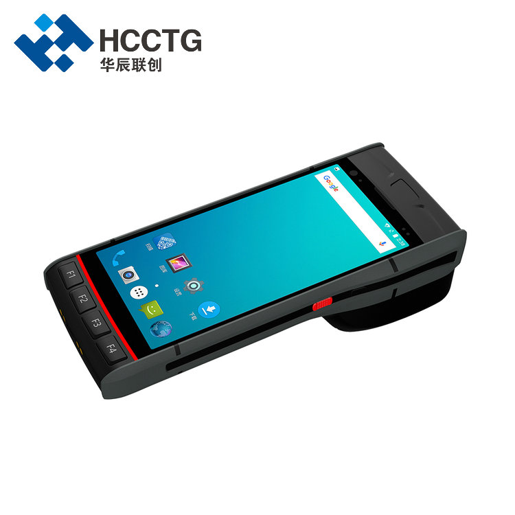 PDA portátil com terminal de dados sem fio Android 9 com scanner de código de barras da impressora
