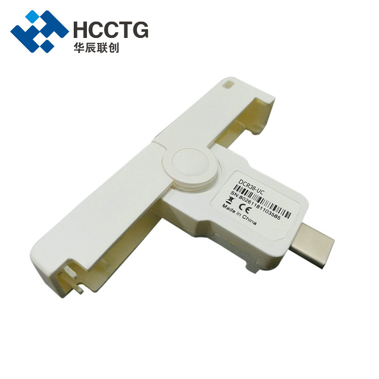 Leitor de cartão inteligente de contato USB tipo C reversível DCR38-UC
