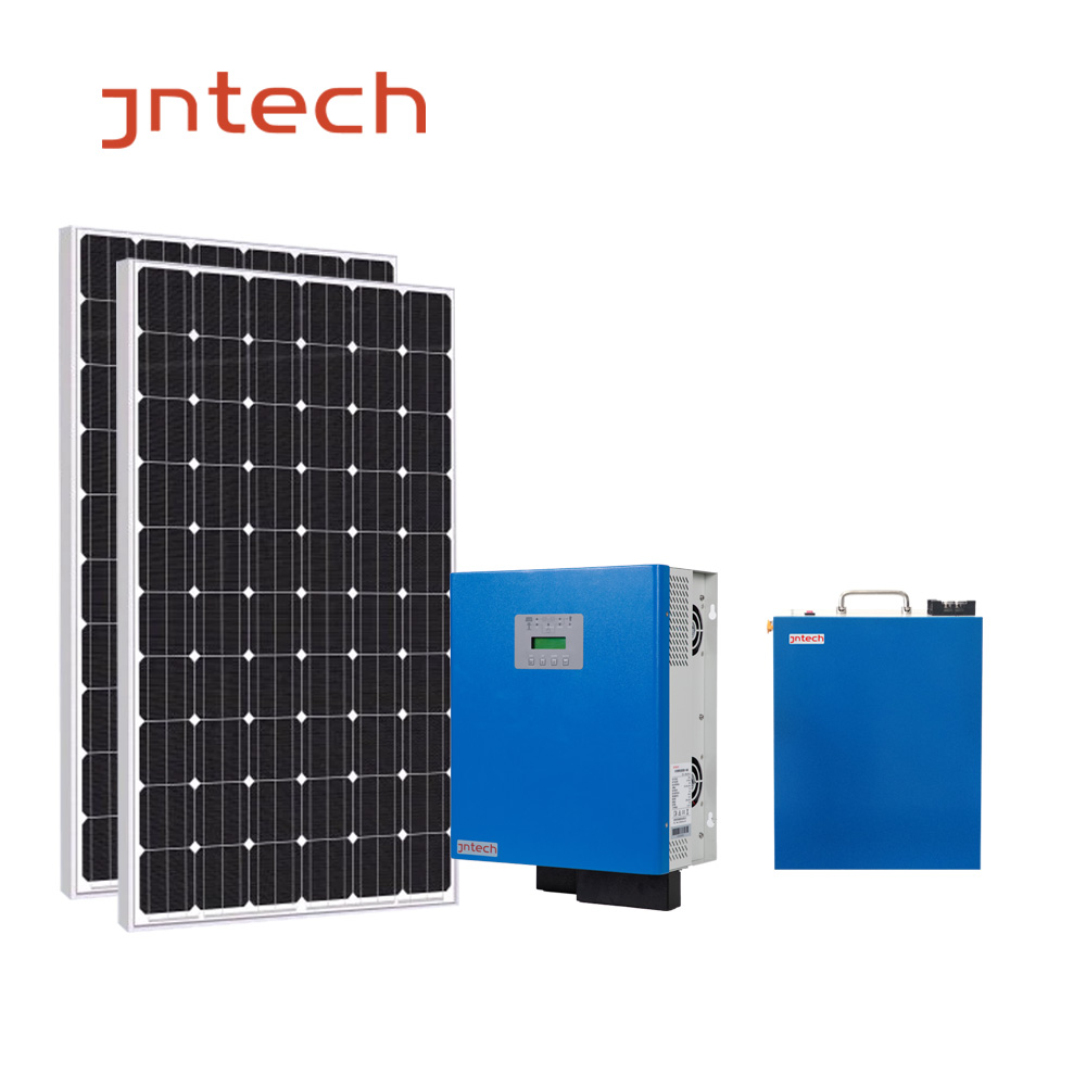JNTECH Sistema de Energia Solar Completo Casa 5KW 3KW 1KW 2KW 4KW Sistema de Painel de Energia Solar Híbrido Fora da Grade
